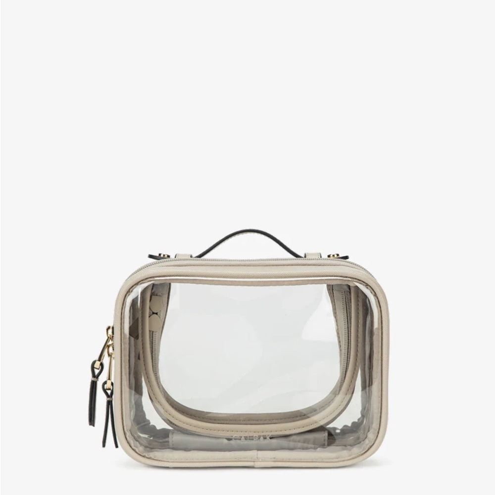 CALPAK - Small Clear Cosmetics Case - STONE